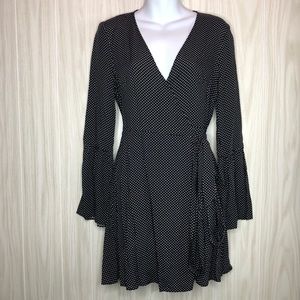 BCBGENERATION Polka Dot Wrap Dress size XS